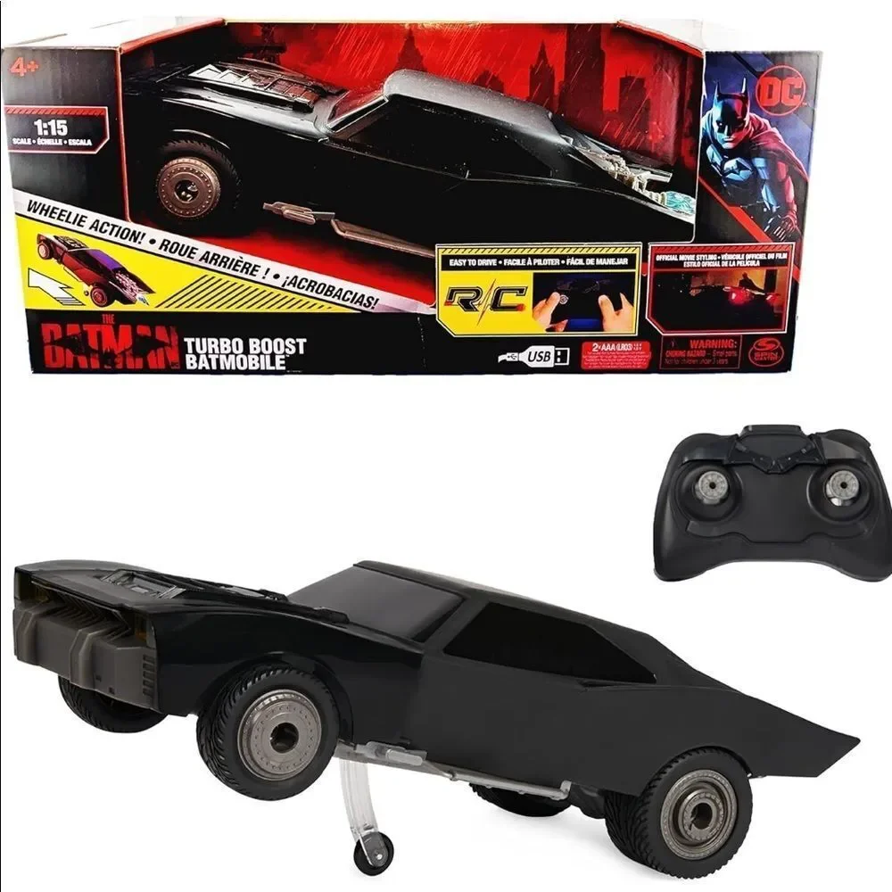 Spin Master Batman‎ Turbo Boost Batmobile DC Wheelie Action Remote Toy
